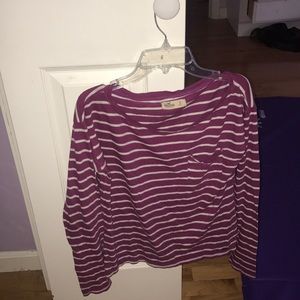 Holister long selve stripped shirt